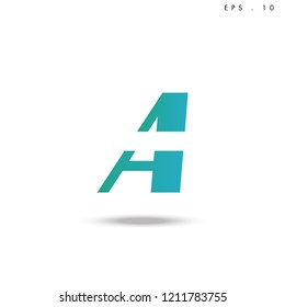 Creative unique elegant geometric, minimal fashion brand ,gradient  color, A  initial based letter icon logo.
