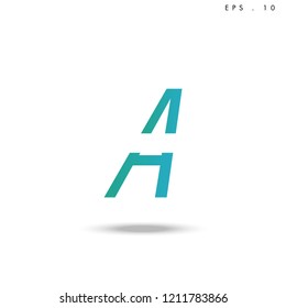 Creative unique elegant geometric, minimal fashion brand ,gradient  color, A  initial based letter icon logo.