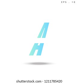 Creative unique elegant geometric, minimal fashion brand ,gradient  color, A  initial based letter icon logo.