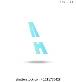 Creative unique elegant geometric, minimal fashion brand ,gradient  color, A  initial based letter icon logo.