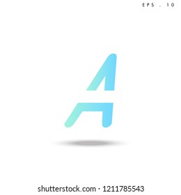 Creative unique elegant geometric, minimal fashion brand ,gradient  color, A  initial based letter icon logo.
