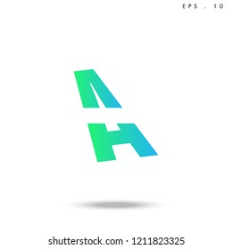 Creative unique elegant geometric, minimal fashion brand ,gradient  color, A  initial based letter icon logo.