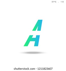 Creative unique elegant geometric, minimal fashion brand ,gradient  color, A  initial based letter icon logo.
