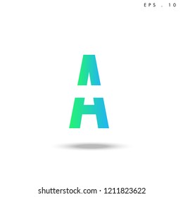 Creative unique elegant geometric, minimal fashion brand ,gradient  color, A  initial based letter icon logo.