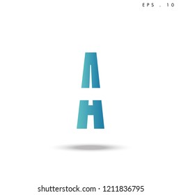Creative unique elegant geometric, minimal fashion brand ,gradient  color, A  initial based letter icon logo.