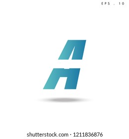 Creative unique elegant geometric, minimal fashion brand ,gradient  color, A  initial based letter icon logo.