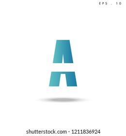 Creative unique elegant geometric, minimal fashion brand ,gradient  color, A  initial based letter icon logo.