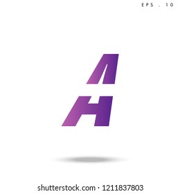 Creative unique elegant geometric, minimal fashion brand ,gradient  color, A  initial based letter icon logo.