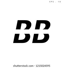 Creative unique elegant , minimal fashion brand, black and white color. B  BB DD  DB  D  O  initial based letter icon logo.