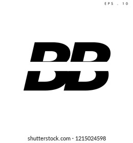 Creative unique elegant , minimal fashion brand, black and white color. B  BB DD  DB  D  O  initial based letter icon logo.