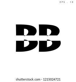 Creative unique elegant , minimal fashion brand, black and white color. B  BB DD  DB  D  O  initial based letter icon logo.