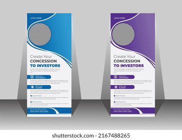 It’s a creative, Unique, and eye-catchy Corporate Roll-Up Banner template, It’s suitable for any project purpose and all kinds of businesses, Very easy to use and customize.