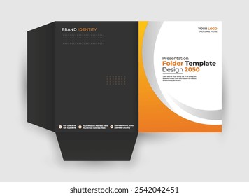 Creative and unique file folder design template for your business, company, office and others.