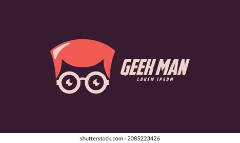Concepto de logotipo geek creativo y único. Plantilla de logotipo de Geek People