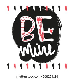 Creative unique hand drawn poster with modern calligraphy and lettering. Quote for printing and printing on t-shirts. Vector