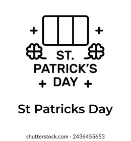 Creative and unique icon of st patrick day in modern design style