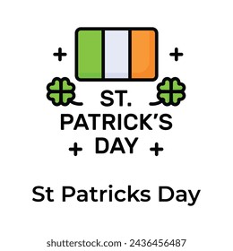 Creative and unique icon of st patrick day in modern design style