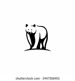 Creative and unique illustration of bear logo icon design vector in outline style
