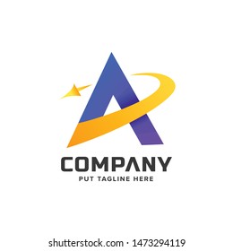 Creative Unique initial a space logo 