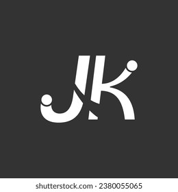logotipo creativo y único de la carta de JK para la empresa de negocios