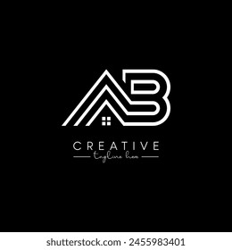 Creative Unique Letter B Real Estate Line Logo Vector.