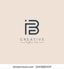 Creative unique letter FB BF initial based stylish business logo design.