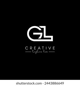 Creative unique letter GL LG initial based stylish business logo design.