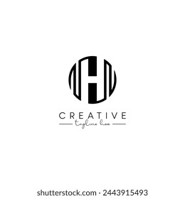 Creative unique letter H initial based stylish symbolic logo design.