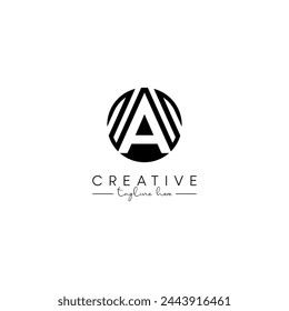 Creative unique letter A initial based stylish symbolic logo design.