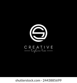 Creative unique letter OS SO initial based stylish business logo design.