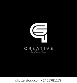 Creative Unique Letter QS SQ Initial Based Stylish Line Logo Design Vector.