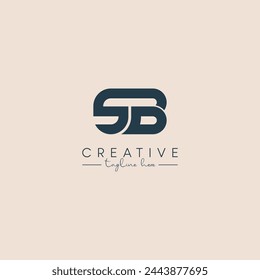 Letra única creativa SB BS inicial basada en el diseño elegante del logotipo de la empresa.