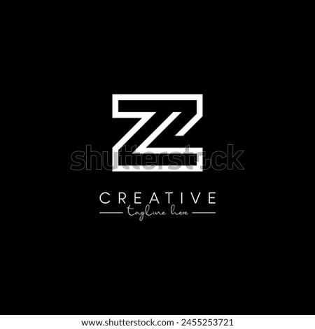 Creative Unique Letter Z Initial Based Stylish Line Logo Design.