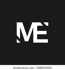 logotipo creativo y único de la carta ME para la empresa de negocios