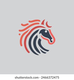 Creative Unique Minimal Horse logo Design