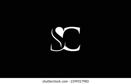  Creative unique minimal SC initial based letter icon logo 
