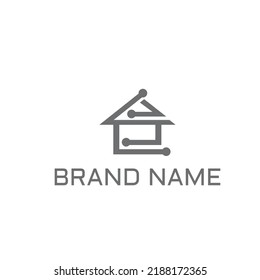 Creative unique modern abstract luxury minimal concept home House Real Estate Icon vector logo Design template