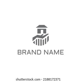 Creative unique modern abstract luxury minimal concept home House Real Estate Icon vector logo Design template