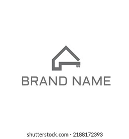 Diseño exclusivo exclusivo moderno de lujo abstracto creativo concepto mínimo Casa Inmobiliaria Icono vectorial plantilla Diseño