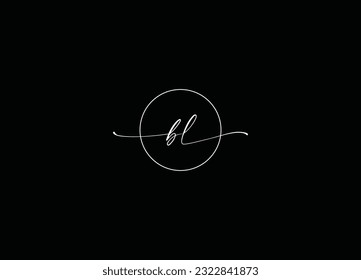 Creative unique modern BL logo design