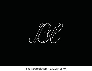 Creative unique modern BL logo design