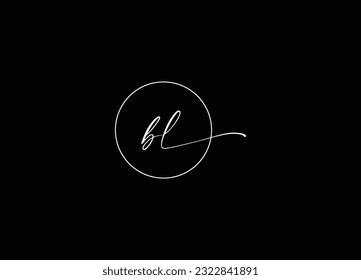 Creative unique modern BL logo design