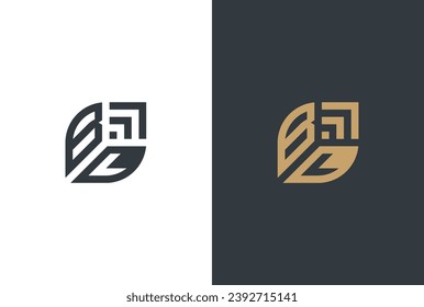 Creative unique modern BL logo design