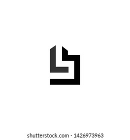 Creative unique modern stylish unusual sports brands black and white color BL LB B L initial based letter icon logo