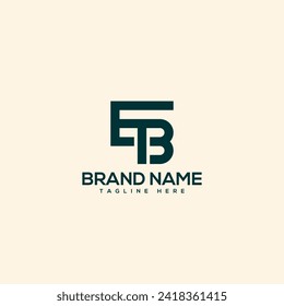 Creative unique monogram letter EB BE logo design template. Initials Business logo.
