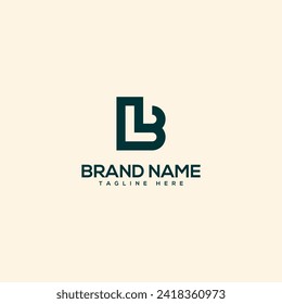 Creative unique monogram letter LB BL logo design template. Initials Business logo.