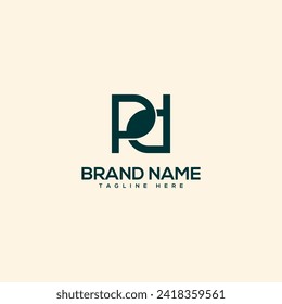 Creative unique monogram letter PD DP logo design template. Initials Business logo.