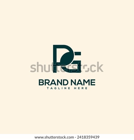 Creative unique monogram letter PG GP logo design template. Initials Business logo.