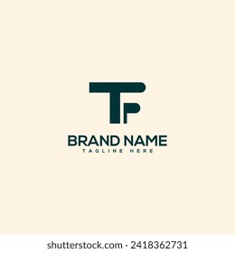 Creative unique monogram letter TF FT logo design template. Initials Business logo.