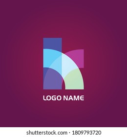 Creative And Unique Multi-Color K Letter Logo,Icon